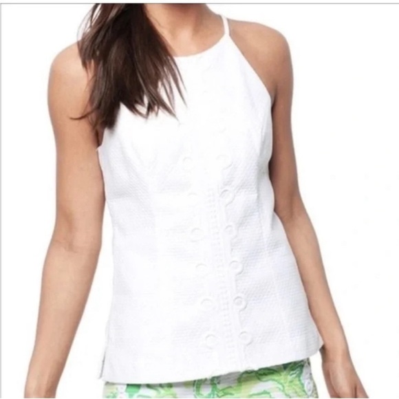 Lilly Pulitzer Annabelle Top in Resort White (Size 0) - Picture 1 of 9